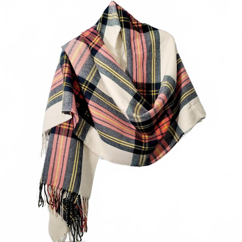 J.Crew Large Acrylic Rectangular Plaid Scarf Colo… - image 4